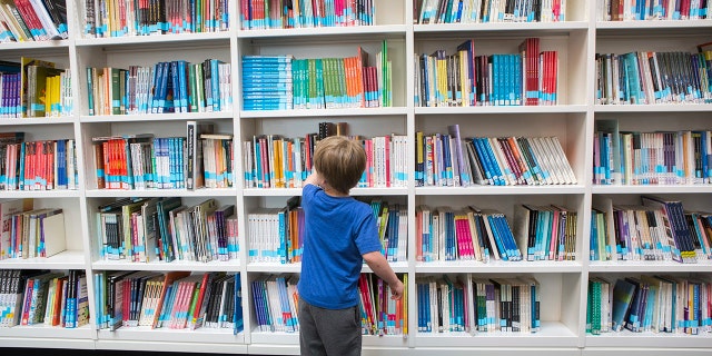 A child chooses a book inside a library. Many funds for public libraries "are gathered from local taxes, library fines, parking tickets and other tools used to generate revenue for a city or town."