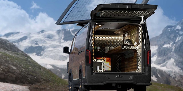 The Nissan Mountain Base has a built-in table and work bench.