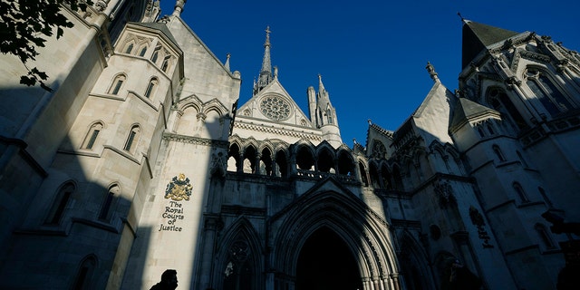 A view of the Royal Courts of Justice in London, Thursday, Dec. 2, 2021. 