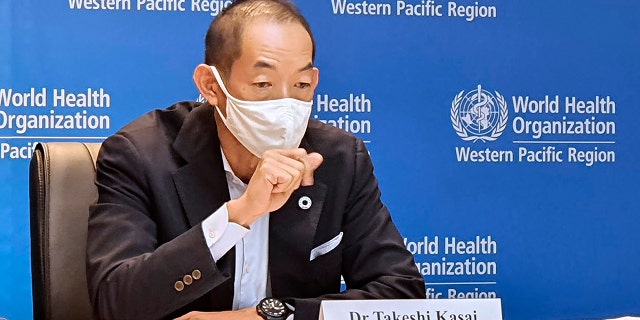 WHO Regional Director for the Western Pacific Dr. Takeshi Kasai speaks in Manila, Philippines, on Thursday, Nov. 11, 2021.