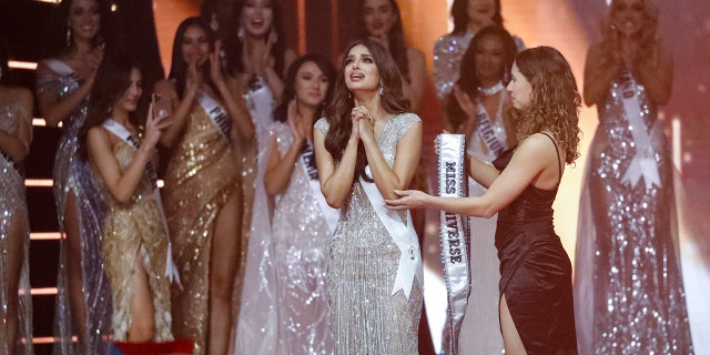 India's Harnaaz Sandhu is announced as the new Miss Universe 2021 during the 70th Miss Universe pageant, Monday, Dec. 13, 2021, in Eilat, Israel.