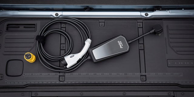 The mobile charging cable that comes with Ford's electric vehicles can be equipped with a 240v adapter.