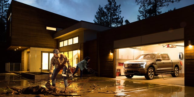 Ford says the F-150 Lightning can be used as backup power for a home for up to three days.