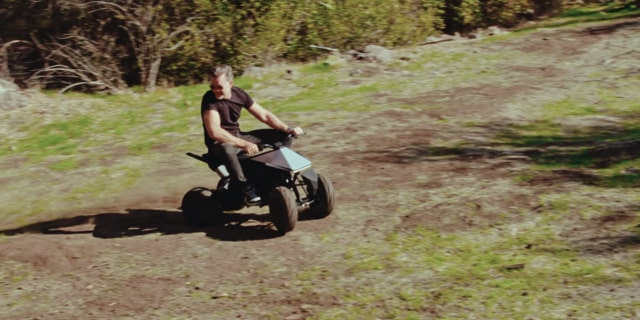 Tesla designer Franz Von Holzhausen took the Cyberquad for Kids for a spin in a promotional video.