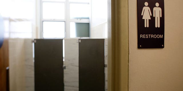 A view of a gender neutral bathrooms at Miraloma Elementary school in San Francisco, Calif., on Wednesday, September 2, 2015. (Photo By Liz Hafalia/The San Francisco Chronicle via Getty Images)