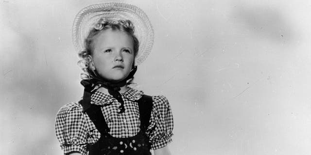 American child actress Karolyn Grimes, star of such films as 'Sister Kenny' and 'It's a Wonderful Life'.  