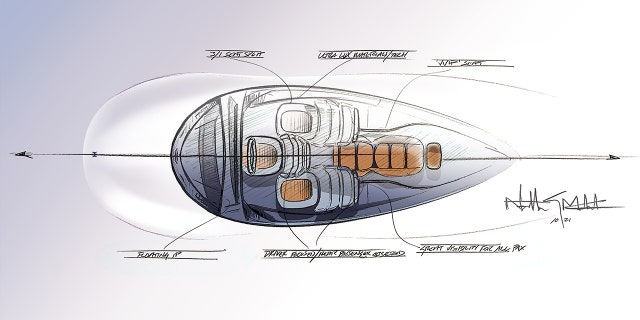 The Deep Space features a central driving position and VVIP reclining rear seat.