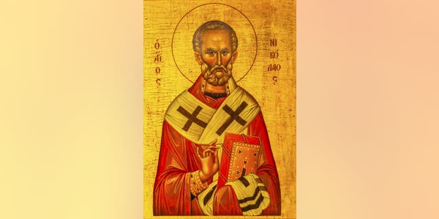 Saint Nicholas reportedly wore red robes while he lived a life of piety. Historians theorize that these red robes contributed to the evolution of Santa, whose name comes from the Dutch nickname for Sint Nikolaas –Sinter Klass.