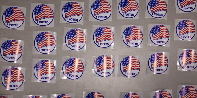Stickers reading