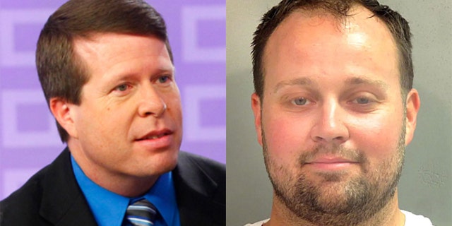 Jim Bob Duggar, left, appeared in court on Tuesday for his son Josh Duggar's child pornography trial.