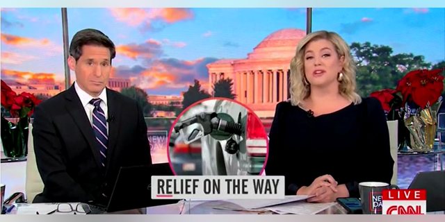 John Berman and Brianna Keilar discuss gas prices on December 8, 2021 (Screenshot/CNN)