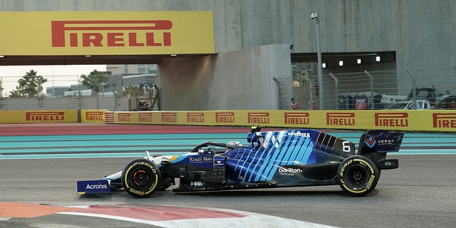 Nicholas Latifi crashed his Williams with five laps to go in the Abu Dhabi Grand Prix.