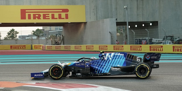 Nicholas Latifi crashed his Williams with five laps to go in the Abu Dhabi Grand Prix.