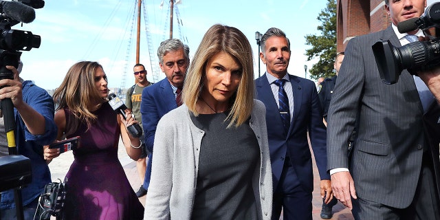 Lori Loughlin has been photographed leaving courthouse during the college admissions scandal.