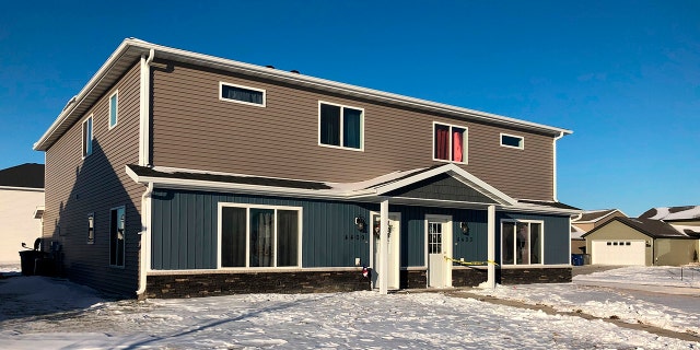 A twin home is shown in Moorhead, Minn., Monday, Dec. 20, 2021.
