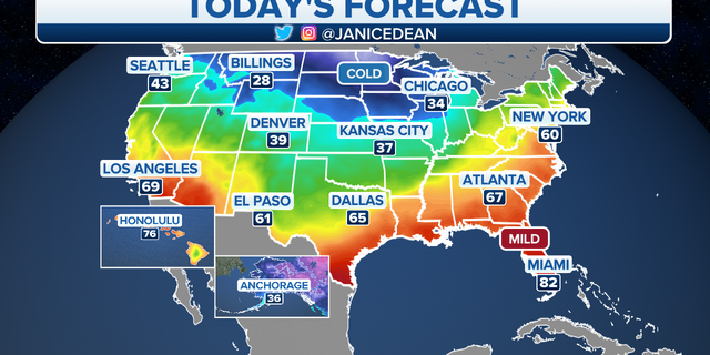 The national forecast for Monday, Dec. 6. 