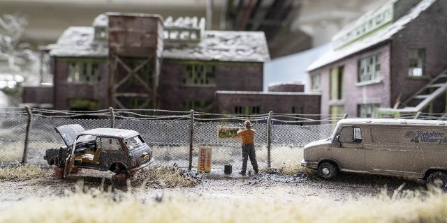 George Simon based his train set on his childhood home from the 1980s.