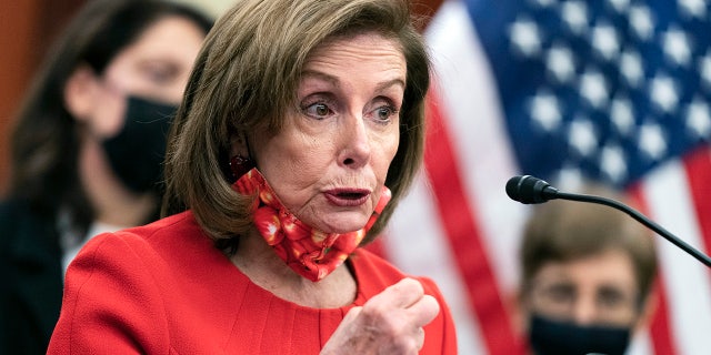 House Speaker Nancy Pelosi of Calif., speaks about proposed investments in children to reduce economic disparity, during a news conference on Capitol Hill in Washington, Tuesday, Dec. 14, 2021.