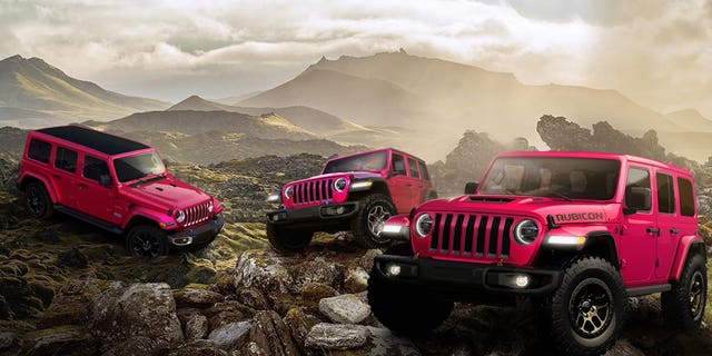 Tuscadero pink is available across the Wrangler lineup.