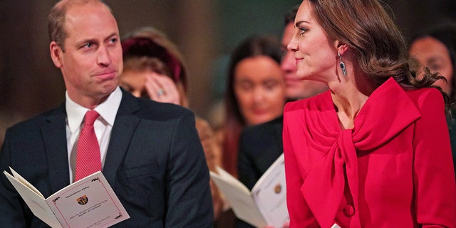 Previously unissued photo dated 08/12/21 Prince William, Duke of Cambridge and Catherine, Duchess of Cambridge take part in ‘’Royal Carols - Together At Christmas'', a Christmas carol concert hosted by the duchess at Westminster Abbey in London.