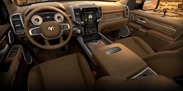 The 2021 Ram 1500 Limited Longhorn 10th Anniversary Edition features a western-themed motif.