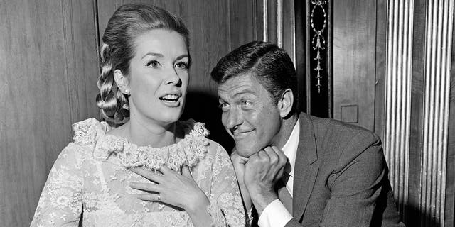 Dick Van Dyke and Sally Ann Howes at The Dorchester Hotel. Picture taken 30th May 1967. 
