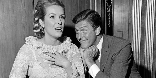 Dick Van Dyke and Sally Ann Howes at The Dorchester Hotel. Picture taken 30th May 1967.