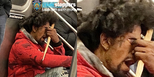 NYPD detectives on Monday searched for a man waving wooded daggers and threatening to kill a woman while on the subway. Police said the suspect has a tattoo on his face.