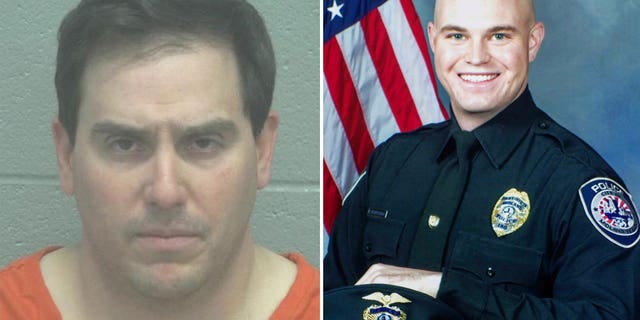 Defendant David Wilson, left, was acquitted Wednesday in the March 2019 shooting death of Midland police Officer Nathan Heidelberg, authorities say.
