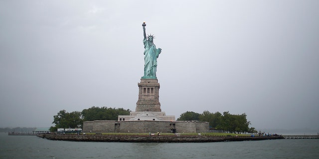 The Statue of Liberty Thursday, July 1, 2021, in New York. Work has begun on giving some of America’s most spectacular natural settings and historic icons a makeover. 