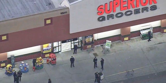 A shooting took place at Superior Grocers in the 10200 block of South Avalon Boulevard on Friday