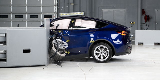 The Tesla Model Y has a "Superior" automatic emergency braking system, according to the IIHS.