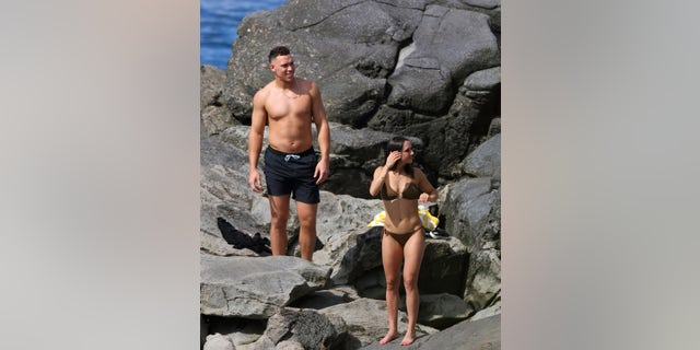New York Yankees slugger Aaron Judge with longtime girlfriend Samantha Bracksieck days before their Hawaii wedding.