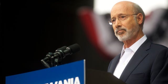 Pennsylvania Gov. Tom Wolf addresses supporters before former President Barack Obama speaks during a campaign rally for statewide Democratic candidates Sept. 21, 2018 in Philadelphia.  (Mark Makela/Getty Images)