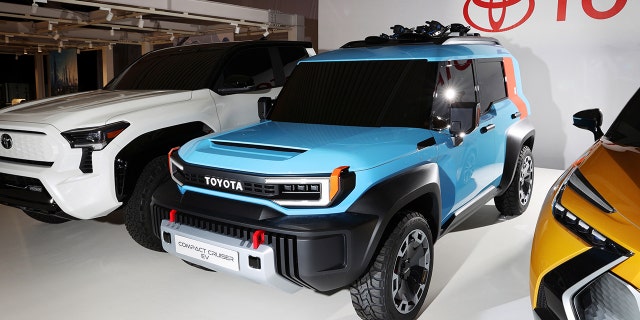 The Compact Cruiser EV draws inspiration from the FJ Cruiser.