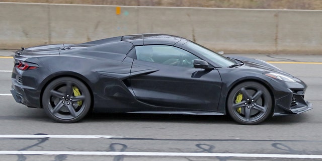 An undisguised prototype of the hybrid Corvette was spotted being tested last year.