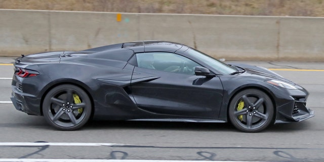 The Corvette E-Ray prototype features the widebody design of the Corvette Z06.