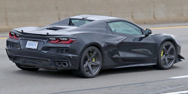 The exhaust setup is a giveaway that this is not a standard Corvette Z06.