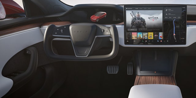 The Tesla Model S and Model X come standard with a yoke-shaped steering wheel.
