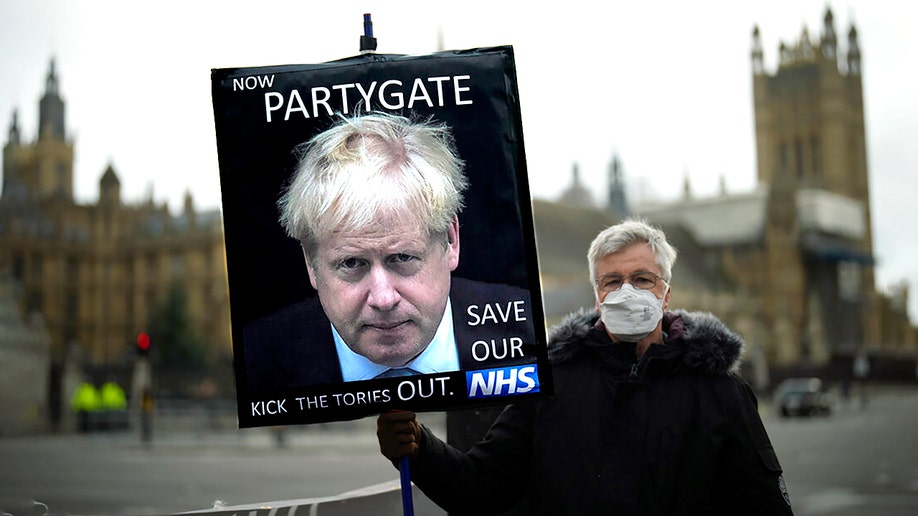 british partygate protest parliament