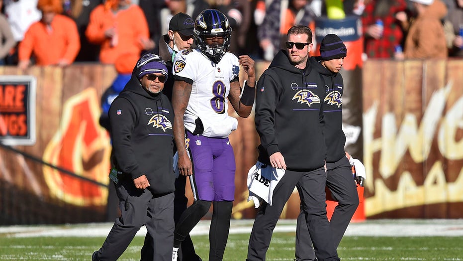 Lamar Jackson misses practice with injured ankle
