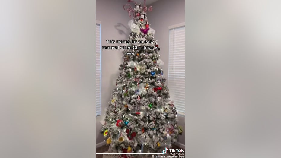 Mom shares viral hack for hanging Christmas tree lights on TikTok