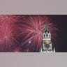 Fireworks lights up the sky over the Moscow Kremlin's Spasskaya Tower during New Year celebrations.