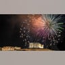 Fireforks explode over the Ancient Acropolis in Athens during the New Year's Eve celebrations on December 31, 2021.