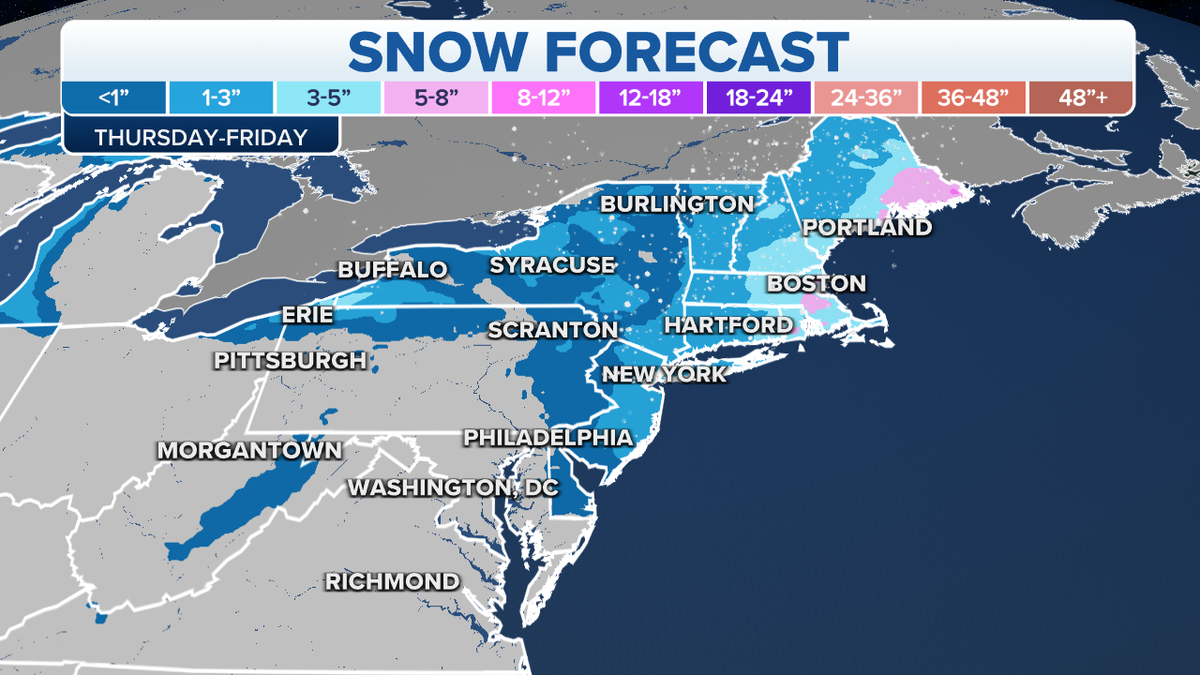 Northeast snow forecast