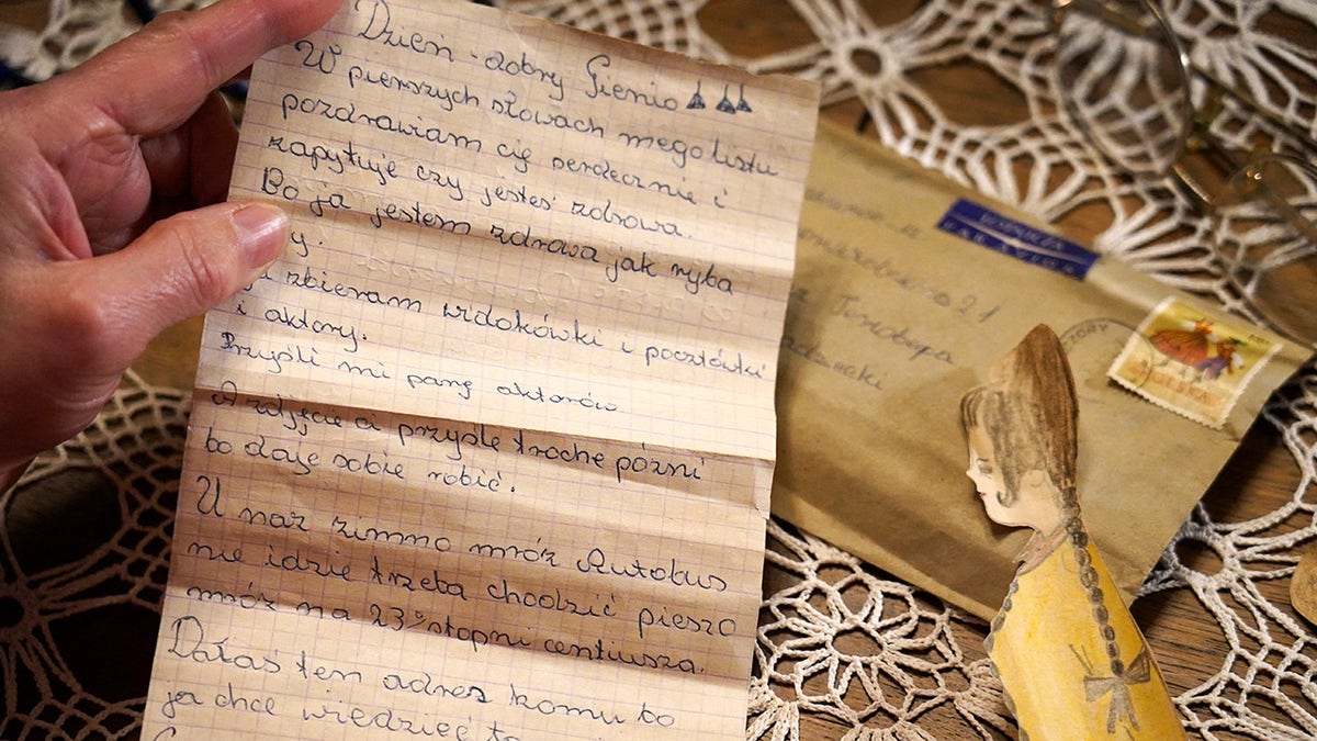 Genowefa Klonowska recently received this letter, along with a paper doll and a handmade colored rose, which were sent around 50 years ago.?