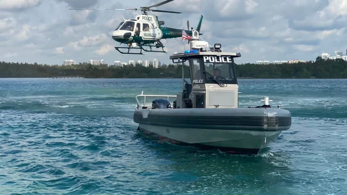 North Miami Police Department organized a boat parade for cancer warrior Kayson Diaz. (Photo by North Miami Police Department)