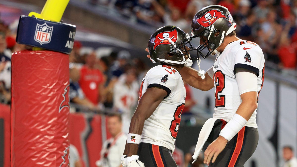 Brady and Brown celebrate