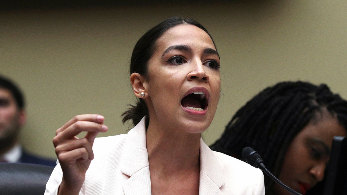 Alexandria Ocasio-Cortez AOC during House oversight committee hearing