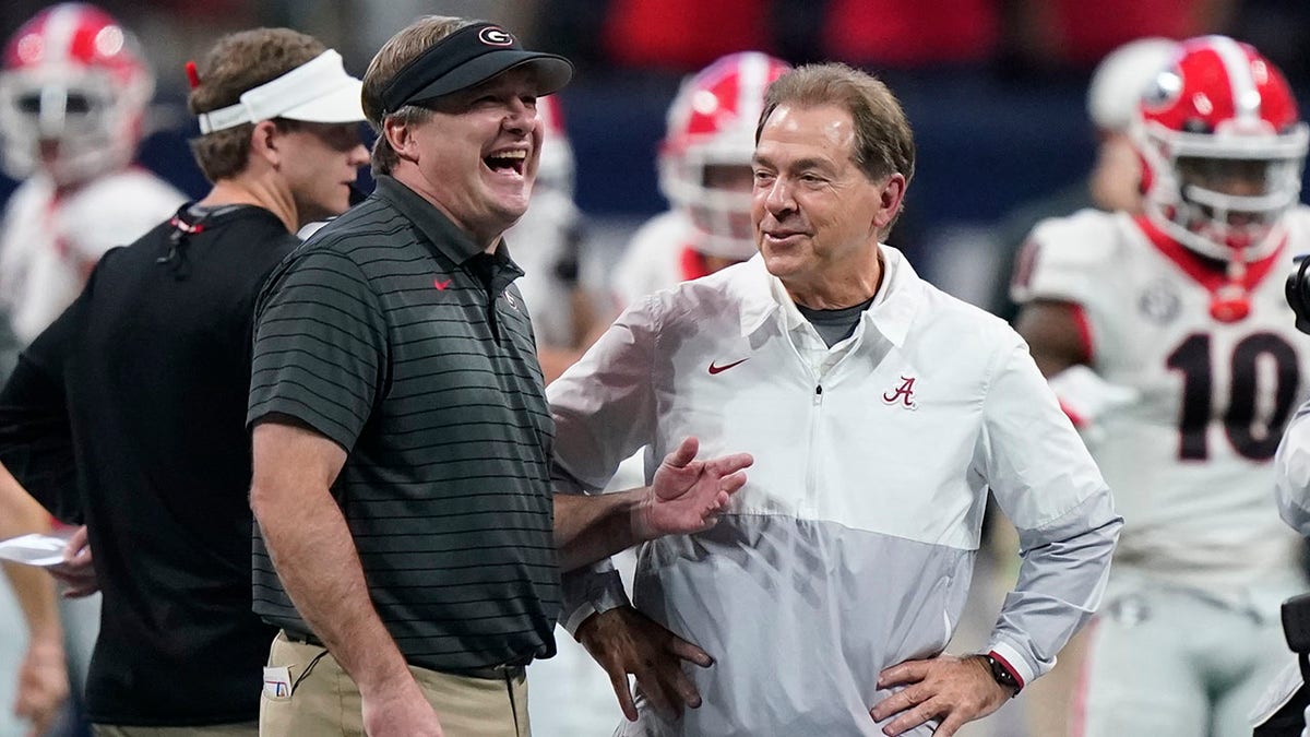 Kirby Smart and Nick Saban